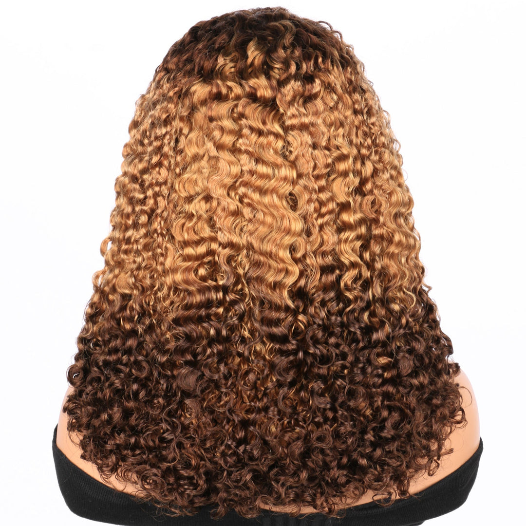 5x5 Burmese Curly HD Lace Frontal Wigs Human Hair T4/27/4 Ombre Color High Quality 100% Human Hair COD Available