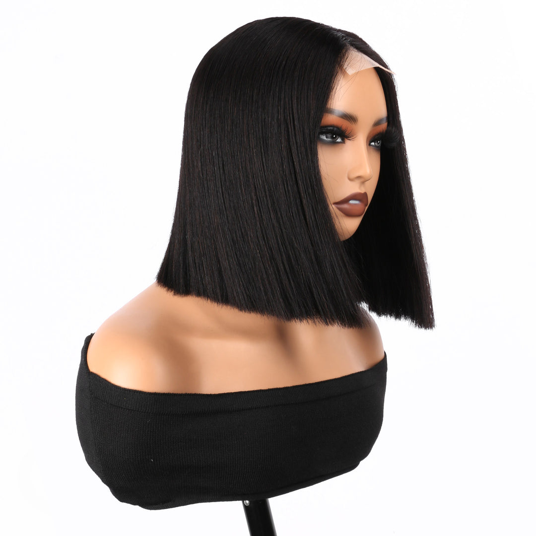 2x6 Silk Straight Bob Lace Frontal Wigs Human Hair Natural Color High Quality 100% Human Hair COD Available