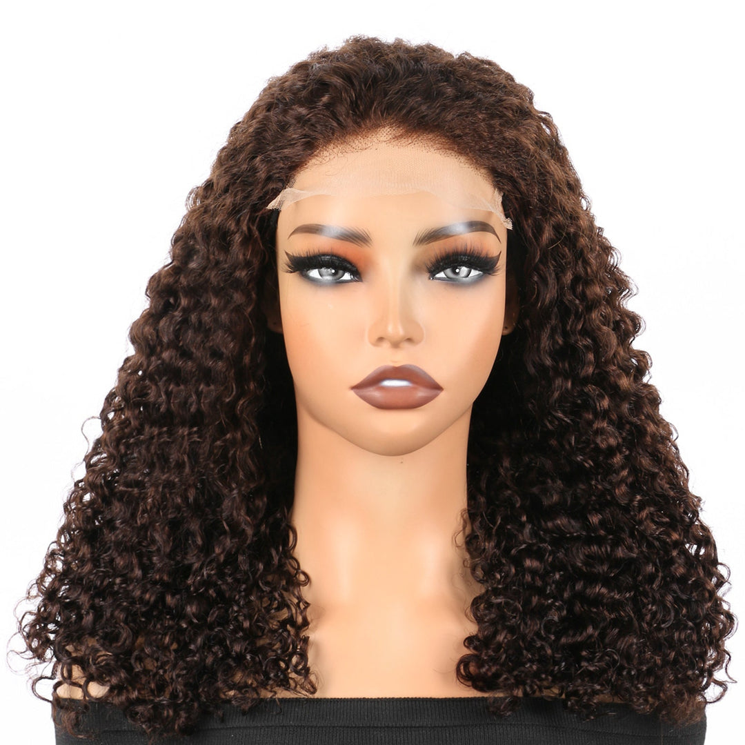 5x5 Burmese Curly HD Lace Frontal Wigs Human Hair Honey Brown Color  High Quality 100% Human Hair COD Available
