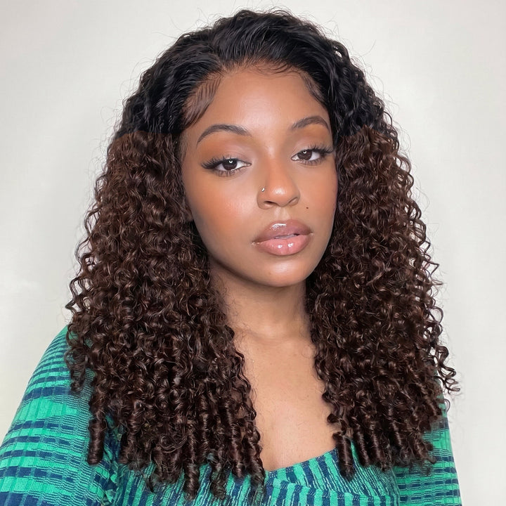 Pixie Roll 13x4 Super Double Drawn Bouncy Curly 100% Human Hair Top Quality Wigs Natural Color Pay On Delivery