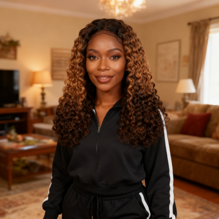 5x5 Burmese Curly HD Lace Frontal Wigs Human Hair T4/27/4 Ombre Color High Quality 100% Human Hair COD Available