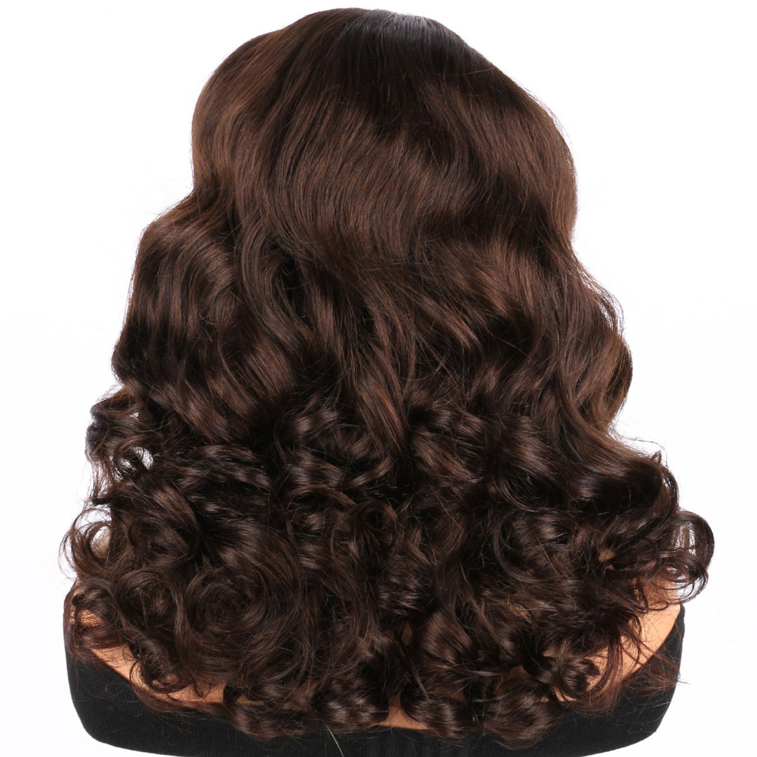 5x5 Bouncy Curly HD Lace Frontal Wigs Human Hair Honey Borwn Color High Quality 100% Human Hair COD Available
