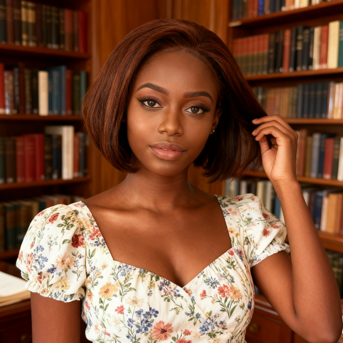 Coupe Dame 13x4 Double Drawn 100% Human Hair Top Quality 8Inch Wigs Different Color Available Pay On Delivery