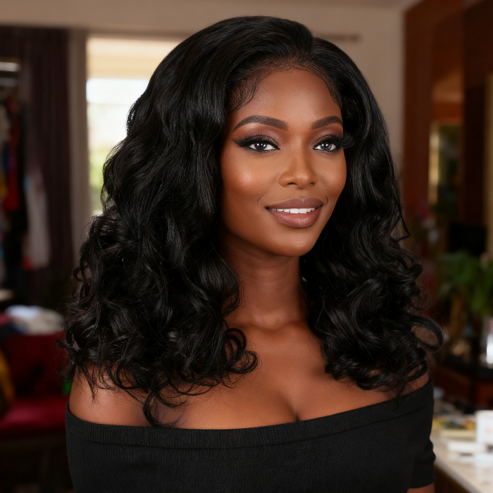 5x5 Bouncy Curly HD Lace Frontal Wigs Human Hair Natural Color High Quality 100% Human Hair COD Available