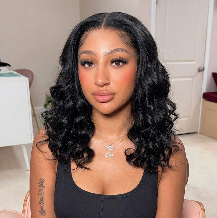 5x5 Bouncy Curly HD Lace Frontal Wigs Human Hair Natural Color High Quality 100% Human Hair COD Available