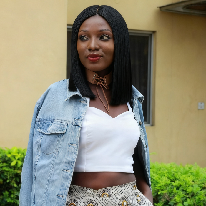 2x6 Silk Straight Bob Lace Frontal Wigs Human Hair Natural Color High Quality 100% Human Hair COD Available