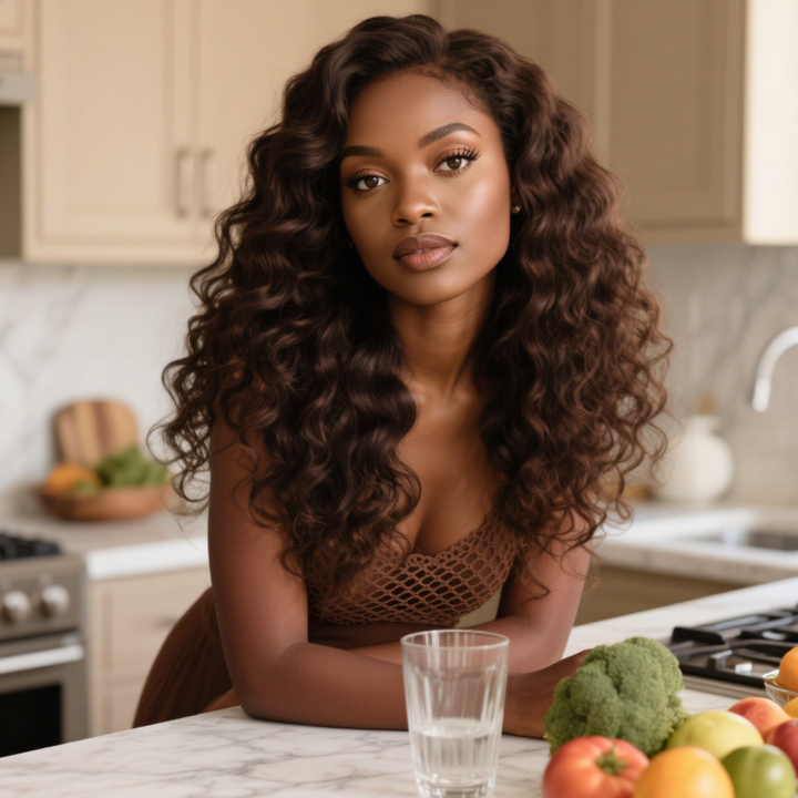 5x5 Bouncy Curly HD Lace Frontal Wigs Human Hair Honey Borwn Color High Quality 100% Human Hair COD Available