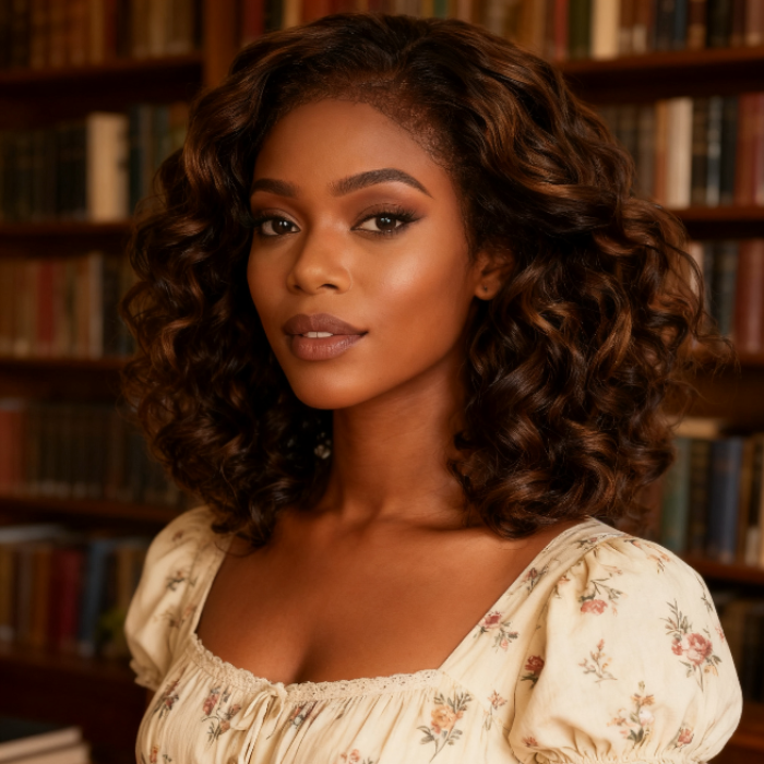 5x5 Bouncy Curly HD Lace Frontal Wigs Human Hair Highlight P4/30 Color High Quality 100% Human Hair COD Available