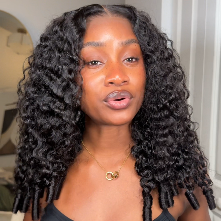 Pixie Roll 13x4 Super Double Drawn Bouncy Curly 100% Human Hair Top Quality Wigs Natural Color Pay On Delivery