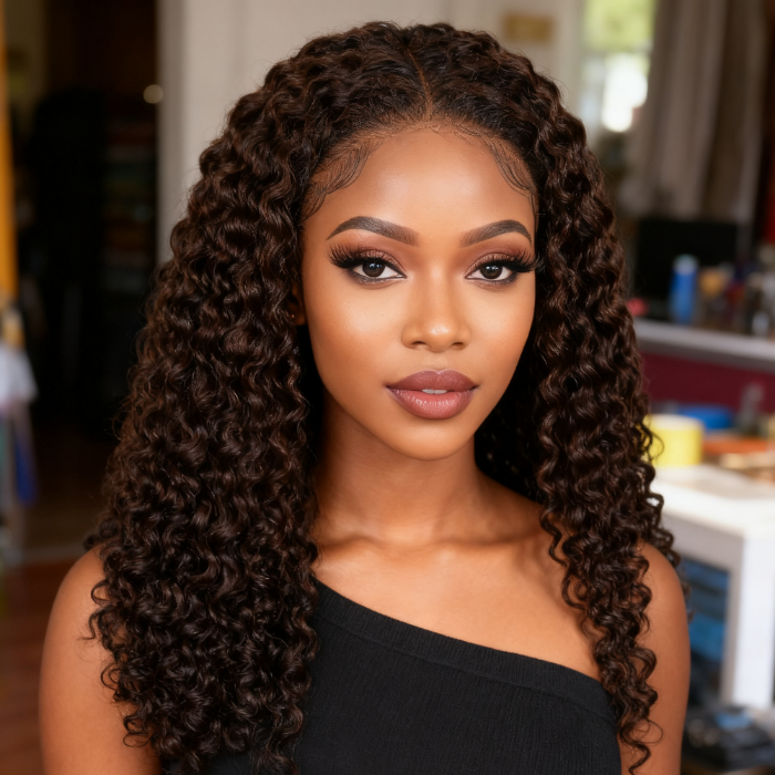 5x5 Burmese Curly HD Lace Frontal Wigs Human Hair Honey Brown Color  High Quality 100% Human Hair COD Available