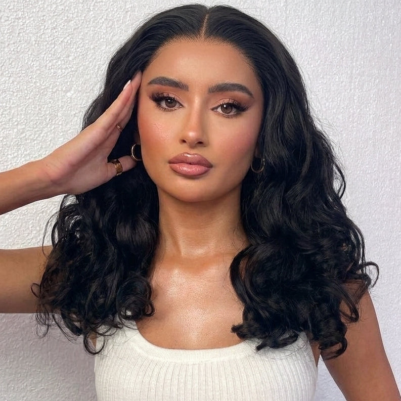5x5 Bouncy Curly HD Lace Frontal Wigs Human Hair Natural Color High Quality 100% Human Hair COD Available