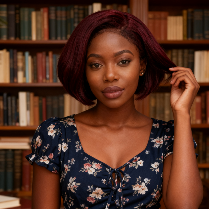 Coupe Dame 13x4 Double Drawn 100% Human Hair Top Quality 8Inch Wigs Different Color Available Pay On Delivery