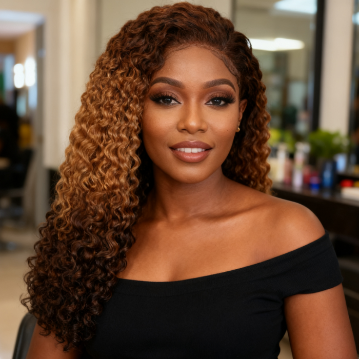 5x5 Burmese Curly HD Lace Frontal Wigs Human Hair T4/27/4 Ombre Color High Quality 100% Human Hair COD Available