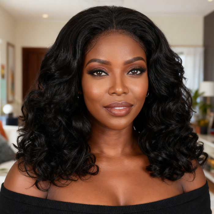 5x5 Bouncy Curly HD Lace Frontal Wigs Human Hair Natural Color High Quality 100% Human Hair COD Available