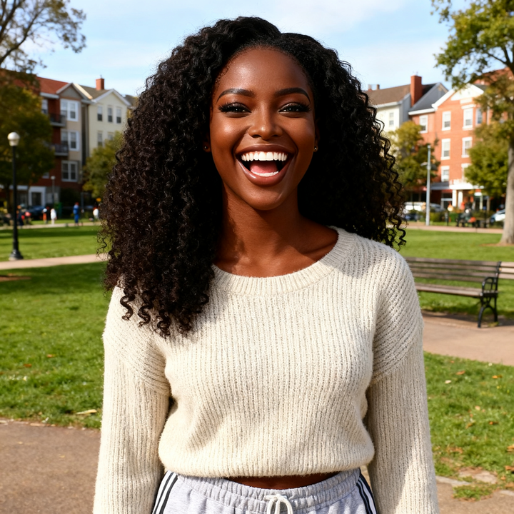 5x5 Burmese Curly HD Lace Frontal Wigs Human Hair 1B/Honey Brown Ombre Color  High Quality 100% Human Hair COD Available