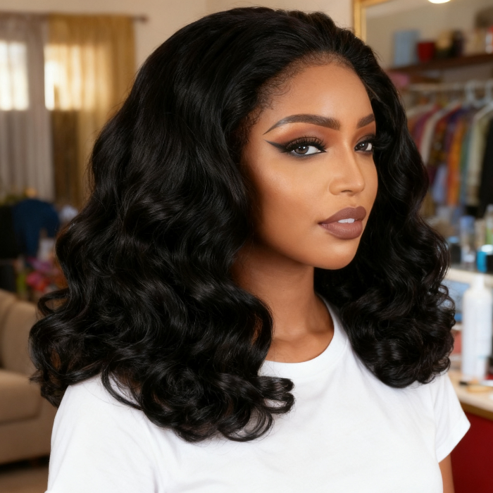 5x5 Bouncy Curly HD Lace Frontal Wigs Human Hair Natural Color High Quality 100% Human Hair COD Available