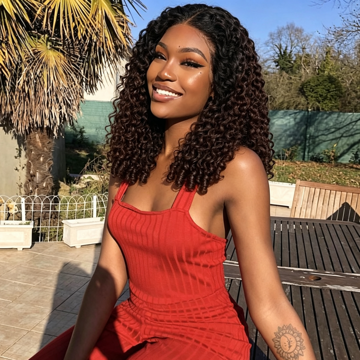Pixie Roll 13x4 Super Double Drawn Bouncy Curly 100% Human Hair Top Quality Wigs Natural Color Pay On Delivery
