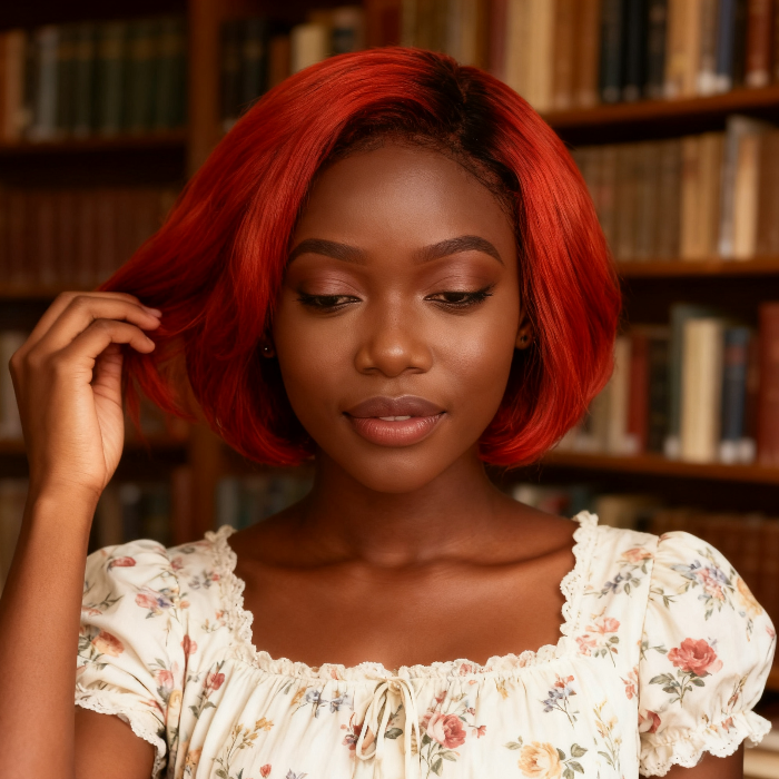 Coupe Dame 13x4 Double Drawn 100% Human Hair Top Quality 8Inch Wigs Different Color Available Pay On Delivery