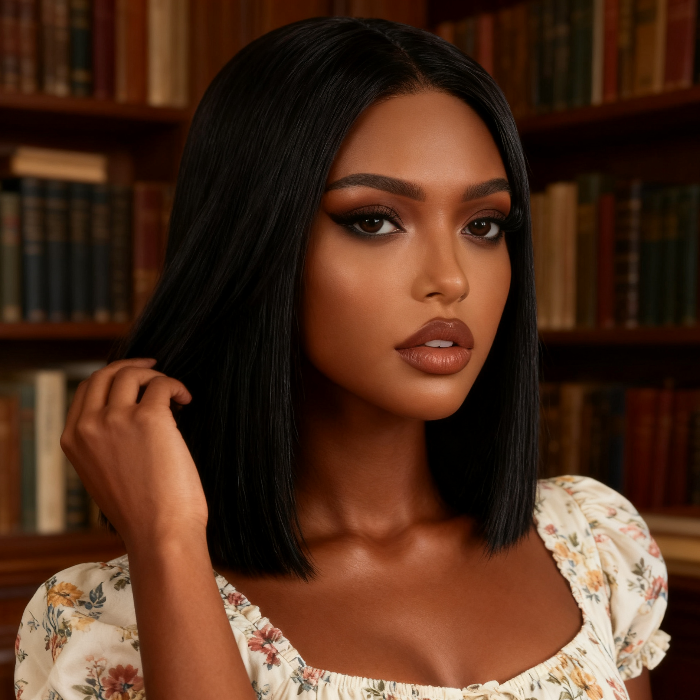 2x6 Silk Straight Bob Lace Frontal Wigs Human Hair Natural Color High Quality 100% Human Hair COD Available