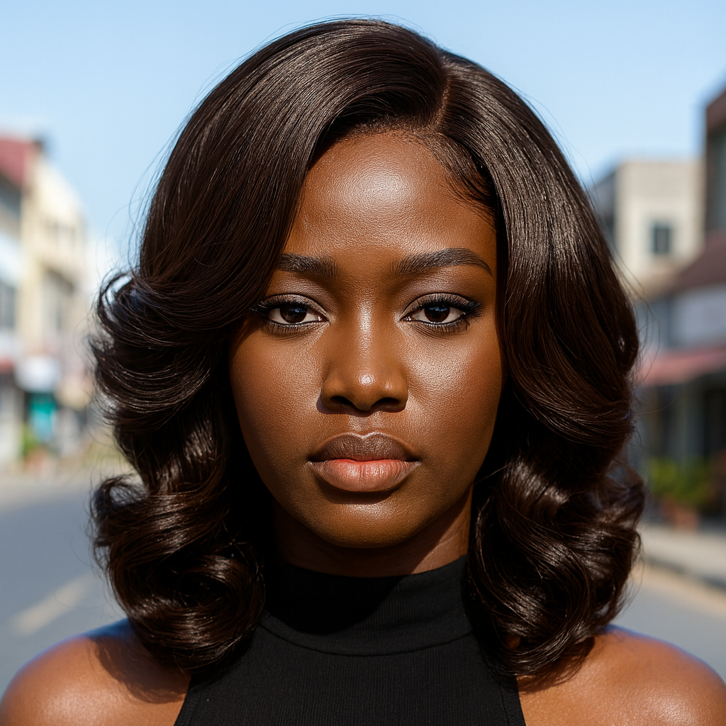 13x4 Lace Wig Short Bouncy Curls 100% Human Hair Top Quality Different Color Available Pay On Delivery