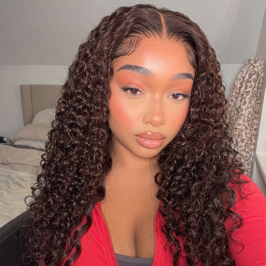 5x5 Burmese Curly HD Lace Frontal Wigs Human Hair Honey Brown Color  High Quality 100% Human Hair COD Available