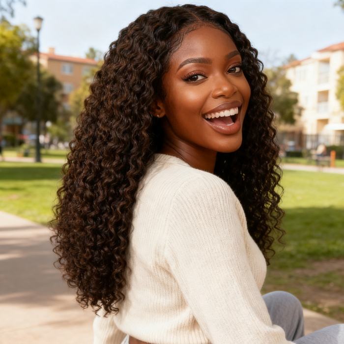 5x5 Burmese Curly HD Lace Frontal Wigs Human Hair Honey Brown Color  High Quality 100% Human Hair COD Available