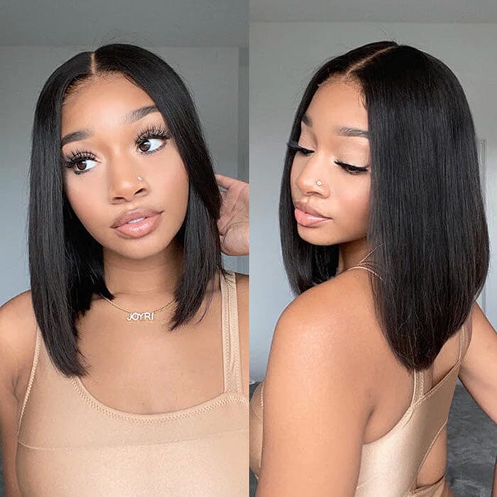 2x6 Silk Straight Bob Lace Frontal Wigs Human Hair Natural Color High Quality 100% Human Hair COD Available