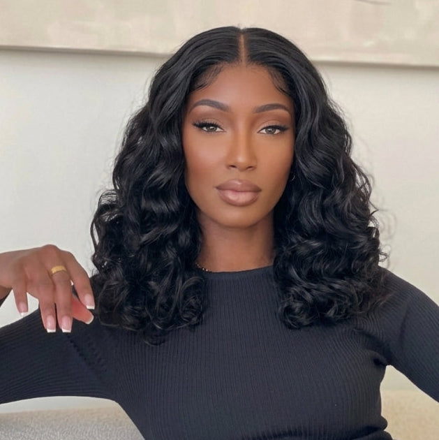 5x5 Bouncy Curly HD Lace Frontal Wigs Human Hair Natural Color High Quality 100% Human Hair COD Available