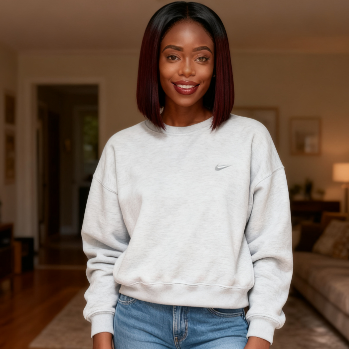 2x6 Silk Straight Bob Lace Frontal Wigs Human Hair 1B/99J Ombre Color High Quality 100% Human Hair COD Available