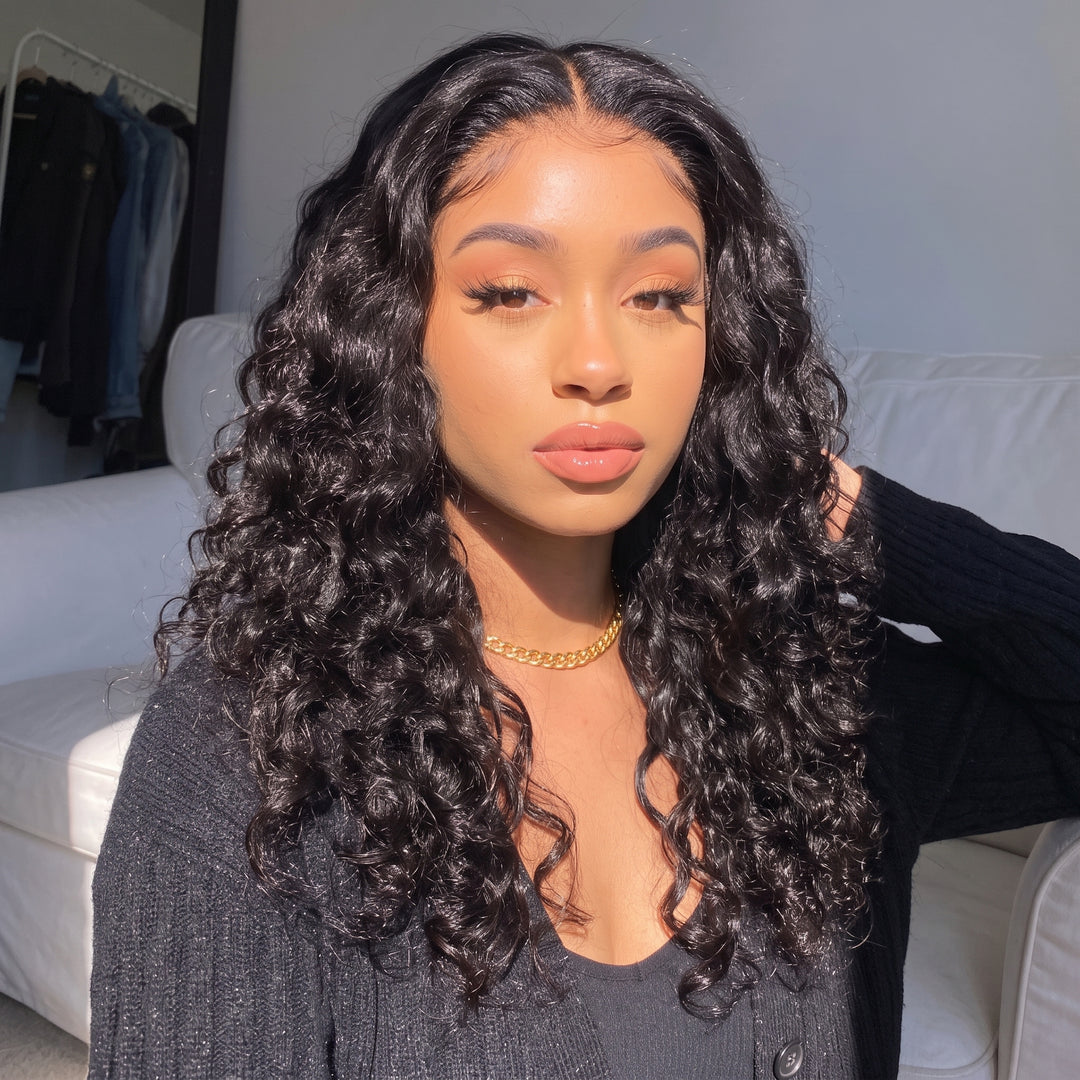 5x5 Bouncy Curly HD Lace Frontal Wigs Human Hair Natural Color High Quality 100% Human Hair COD Available