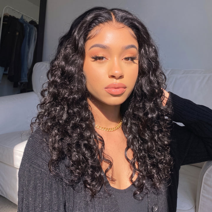 5x5 Bouncy Curly HD Lace Frontal Wigs Human Hair Natural Color High Quality 100% Human Hair COD Available